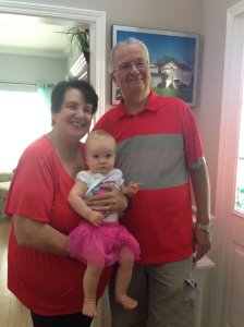 A great weekend with Grandma Jackie and Grandpa Tony!